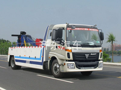 福田欧曼单桥托吊连体型清障车