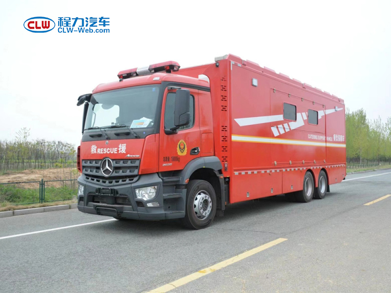 奔馳6X4野外炊事餐車