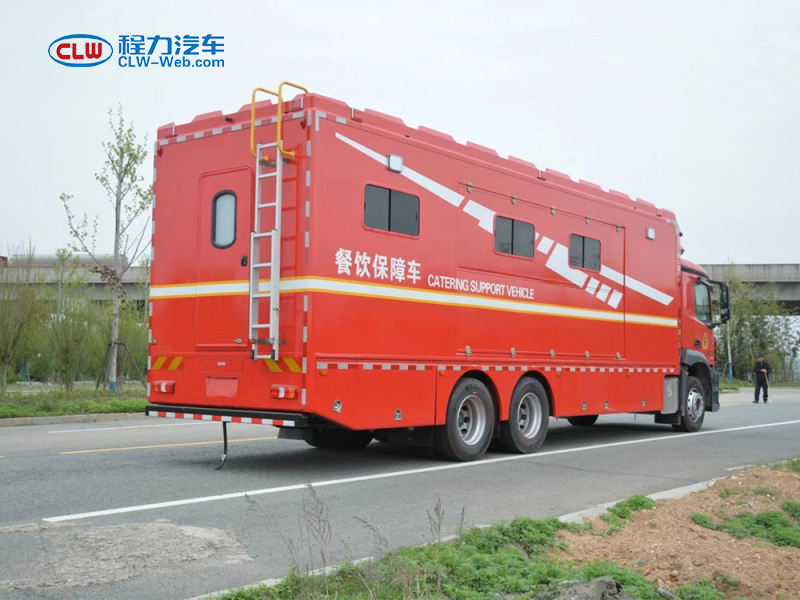 奔驰6X4野外炊事餐车