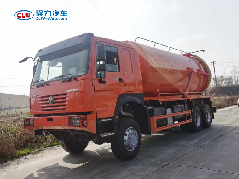 重汽SINOTRUCK 20噸6X4后八輪吸污車出口版