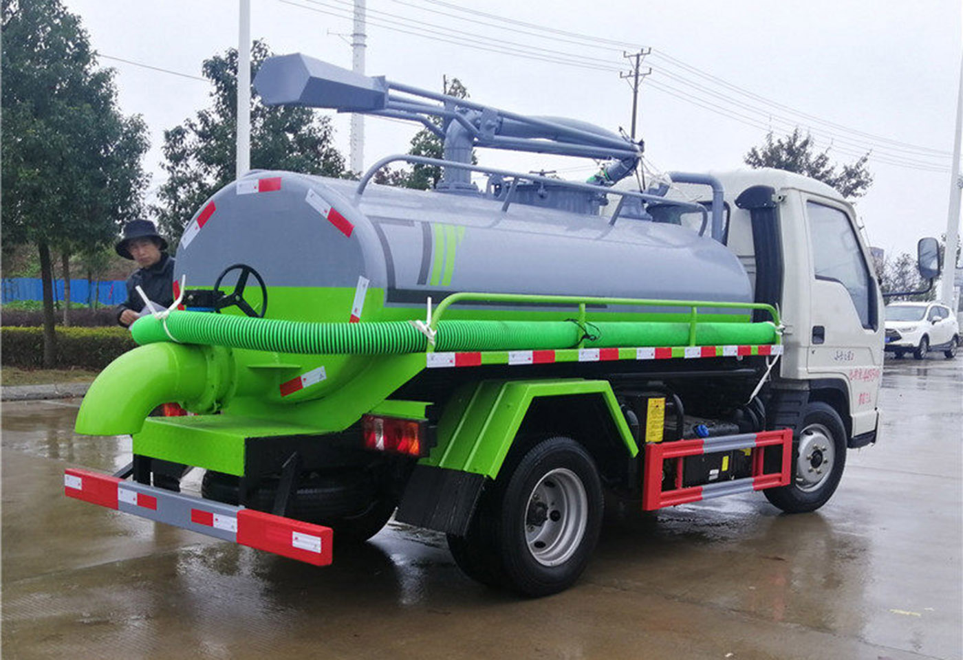 福田小卡3方吸粪车