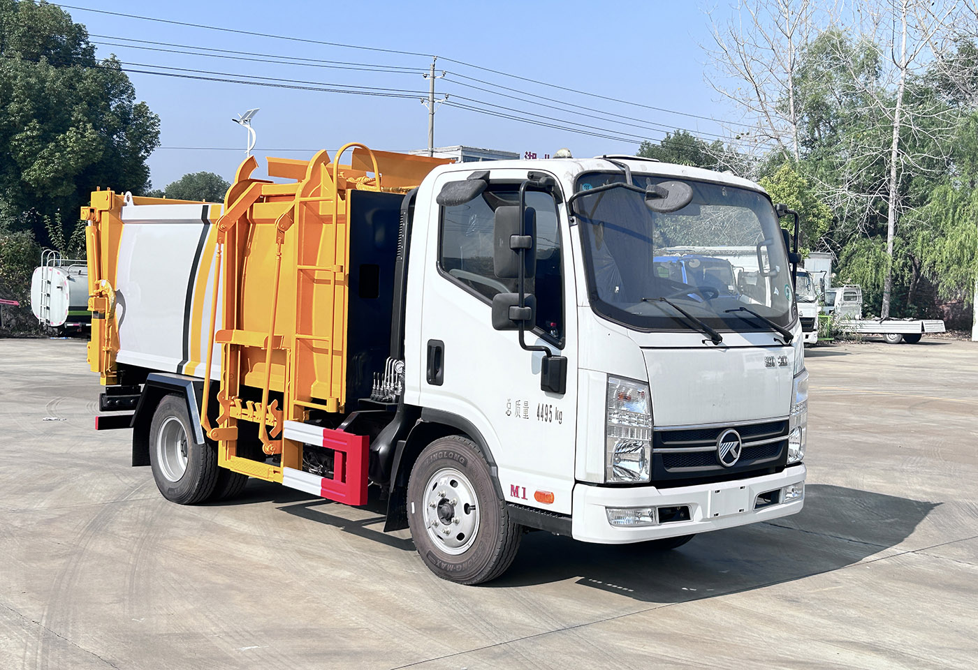 凯马5方侧挂对接带内推板垃圾车