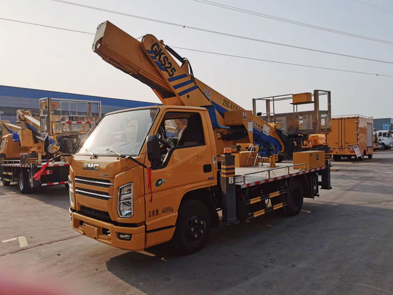江铃国六蓝牌25米直臂伸缩式高空作业车-CL5046JGK6DS