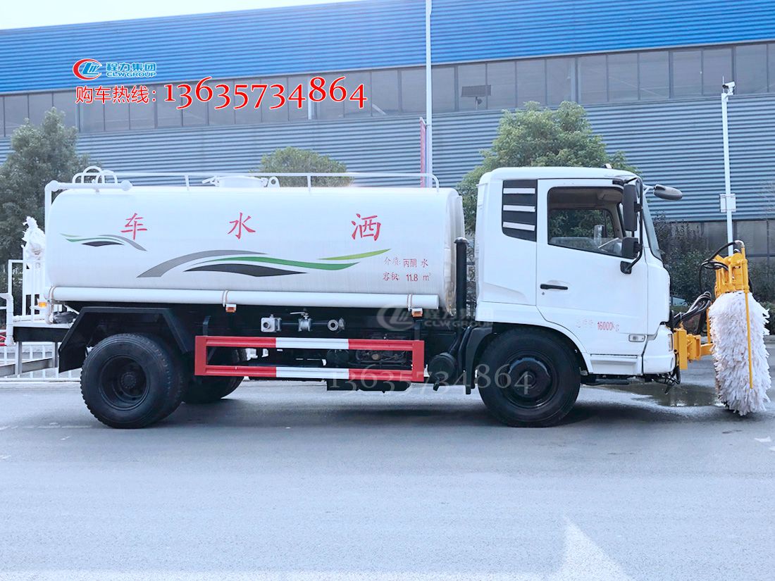 国六天锦洒水车加装单刷清洗机